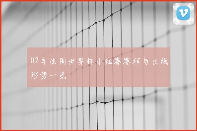 02年法国世界杯小组赛赛程与出线形势一览
